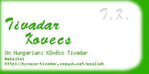 tivadar kovecs business card